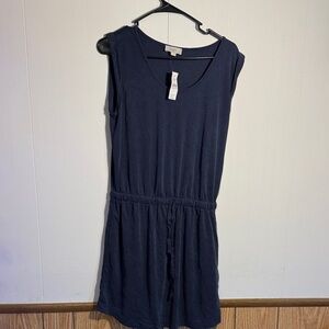 LOFT Navy Sleeveless Mini Dress